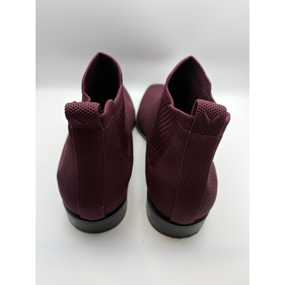 VIVAIA Ryan Pro Chelsea Boots Women EU 38 US 8 Burgundy Knit Square Toe Comfort - Picture 3 of 9